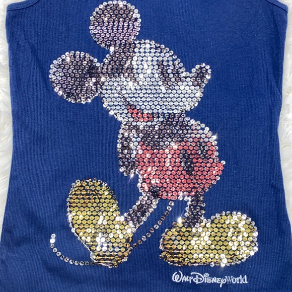 Disney Parks Walt Disney Mickey Mouse Blue Tank Top Size S - Picture 6 of 7